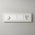 Рамка на 4 поста Split (айвори/белый, soft-touch) Werkel W0043066