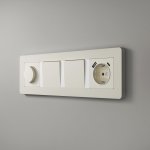 Рамка на 4 поста Split (айвори/белый, soft-touch) Werkel W0043066