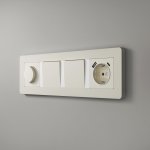 Рамка на 4 поста Split (айвори/белый, soft-touch) Werkel W0043066