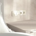 Рамка на 4 поста Split (айвори/белый, soft-touch) Werkel W0043066
