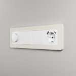 Рамка на 4 поста Split (айвори/белый, soft-touch) Werkel W0043066