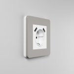 Рамка на 1 пост Split (дымчатый/белый, soft-touch) Werkel W0013067