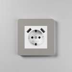 Рамка на 1 пост Split (дымчатый/белый, soft-touch) Werkel W0013067