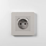 Рамка на 1 пост Split (дымчатый/белый, soft-touch) Werkel W0013067