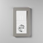 Рамка на 2 поста Split (дымчатый/белый, soft-touch) Werkel W0023067