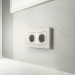 Рамка на 2 поста Split (дымчатый/белый, soft-touch) Werkel W0023067