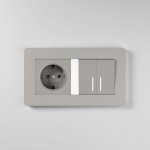 Рамка на 2 поста Split (дымчатый/белый, soft-touch) Werkel W0023067