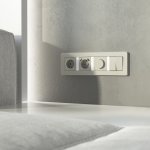 Рамка на 4 поста Split (дымчатый/белый, soft-touch) Werkel W0043067