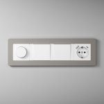 Рамка на 4 поста Split (дымчатый/белый, soft-touch) Werkel W0043067