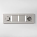 Рамка на 4 поста Split (дымчатый/белый, soft-touch) Werkel W0043067