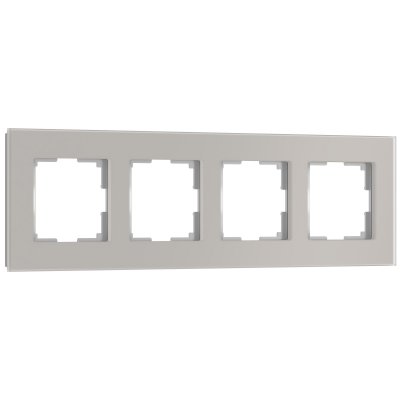 Рамка на 4 поста Senso (дымчатый, стекло soft-touch) Werkel W0043117
