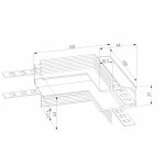 Slim Magnetic Коннектор угловой внутренний для встраиваемого шинопровода под ГКЛ 12,5мм черный 85211/00 Elektrostandard