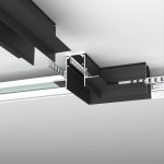 Slim Magnetic Коннектор угловой для встраиваемого шинопровода под ГКЛ 9,5мм черный 85214/00 Elektrostandard