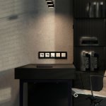 Рамка на 5 постов Slab (черный софт) Werkel W0052908