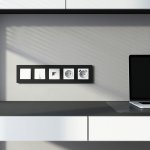 Рамка на 5 постов Slab (черный софт) Werkel W0052908