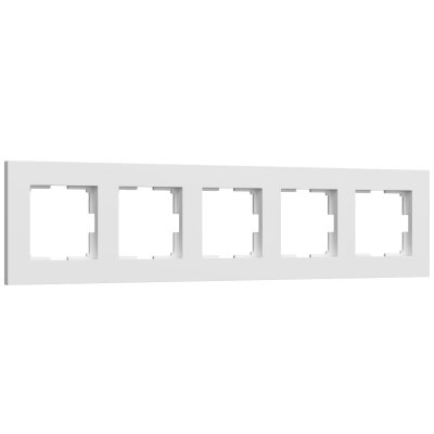 Рамка на 5 постов Slab (белый софт) Werkel W0052961 Рамка на 5 постов Slab (белый софт) Werkel W0052961