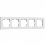 Рамка на 5 постов Slab (белый софт) Werkel W0052961