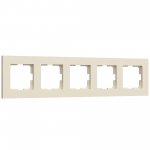 Рамка на 5 постов Slab (айвори софт) Werkel W0052962