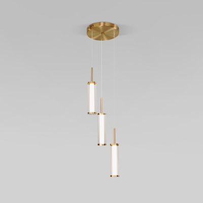 Подвесной светодиодный светильник 50386/3 LED латунь Eurosvet