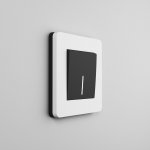 Рамка на 1 пост Split (белый/черный, soft-touch) Werkel W0013068