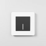 Рамка на 1 пост Split (белый/черный, soft-touch) Werkel W0013068