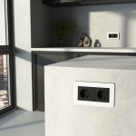 Рамка на 2 поста Split (белый/черный, soft-touch) Werkel W0023068