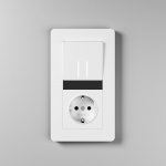 Рамка на 2 поста Split (белый/черный, soft-touch) Werkel W0023068