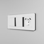 Рамка на 3 поста Split (белый/черный, soft-touch) Werkel W0033068