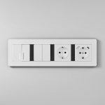 Рамка на 4 поста Split (белый/черный, soft-touch) Werkel W0043068