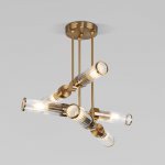 Потолочный светильник со стеклянными плафонами 60166/6 латунь Eurosvet