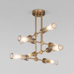 Потолочный светильник со стеклянными плафонами 60166/8 латунь Eurosvet