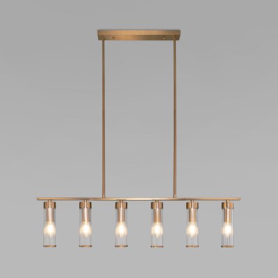 Потолочный светильник со стеклянными плафонами 60166 латунь Eurosvet