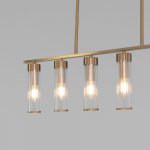 Потолочный светильник со стеклянными плафонами 60166 латунь Eurosvet