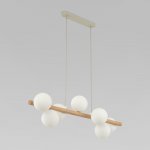 Подвесной светильник со стеклянными плафонами 5905 Estera Wood TK Lighting