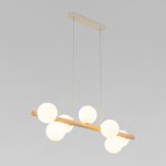 Подвесной светильник со стеклянными плафонами 5905 Estera Wood TK Lighting