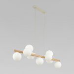 Подвесной светильник со стеклянными плафонами 5906 Estera Wood TK Lighting