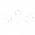 Потолочный светильник со стеклянными плафонами 10269 Estera Wood TK Lighting