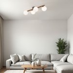 Потолочный светильник со стеклянными плафонами 10270 Estera Wood TK Lighting