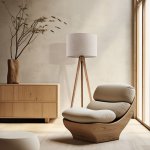 Напольный светильник с тканевым абажуром 16018 Grand TK Lighting