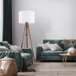 Напольный светильник с тканевым абажуром 16003 Grand TK Lighting