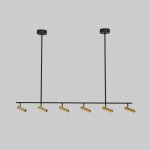 Потолочный светодиодный светильник 20252/6 LED черный/латунь Eurosvet