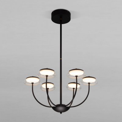 Потолочный светодиодный светильник со стеклянными плафонами 50388 LED Черный Eurosvet Потолочный светодиодный светильник со стеклянными плафонами 50388 LED Черный Eurosvet