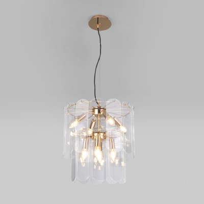 Подвесная люстра со стеклянными плафонами 60170/8 золото Eurosvet
