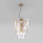 Подвесная люстра со стеклянными плафонами 60171 золото Eurosvet