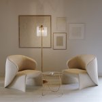 Торшер со стеклянным плафоном 01171/3 золото Eurosvet