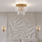 Потолочная люстра со стеклянными плафонами 60170 золото Eurosvet