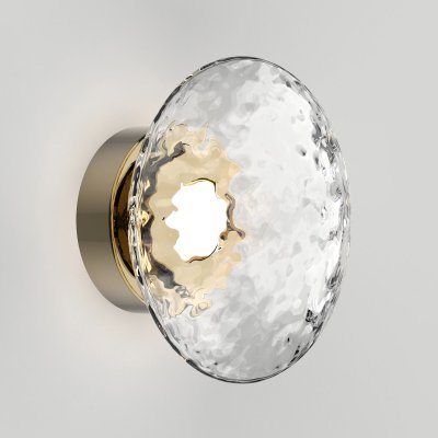 Настенный светодиодный светильник с прозрачным стеклянным плафоном 50389/1 LED латунь Eurosvet