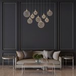 Подвесной светодиодный светильник с металлическими плафонами 90353/9 хром