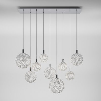 Подвесной светодиодный светильник с металлическими плафонами 90353/9 хром Подвесной светодиодный светильник с металлическими плафонами 90353/9 хром