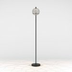 Напольный светодиодный светильник с металлическим плафоном 80492/1 черный